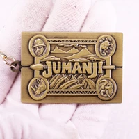 movie jumanji keychain mysterious chess board pendant keyring jewelry enamel lapel pins adventure game cosplay prop for friends