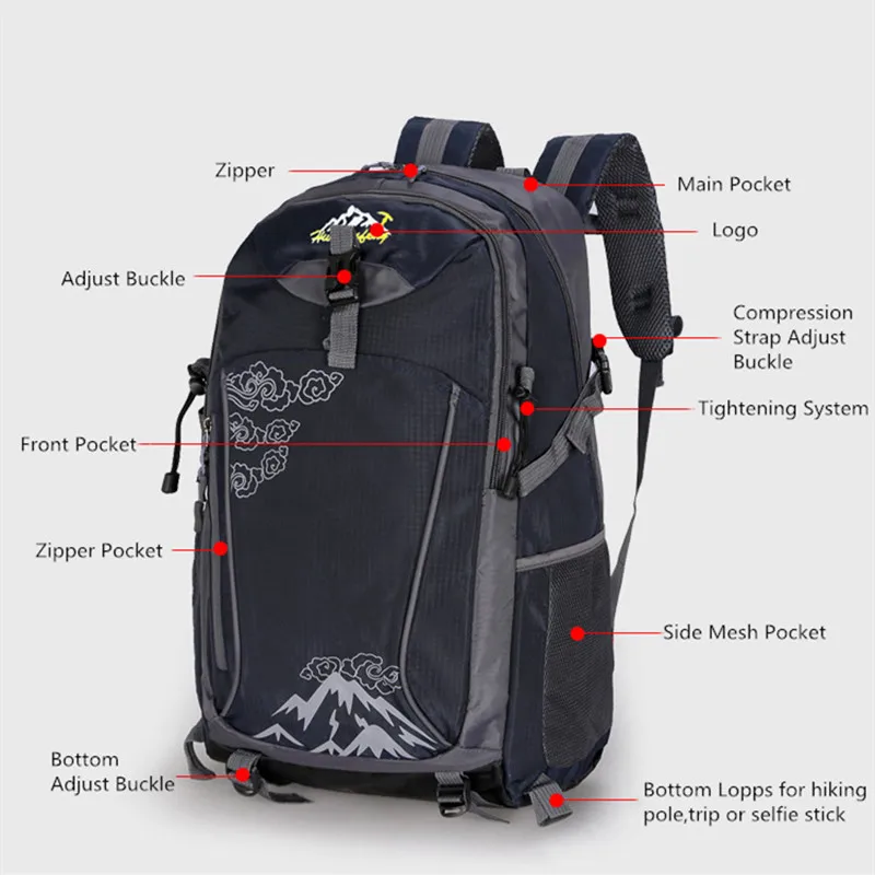 Унисекс сумка для отдыха на природе рюкзак мужчин и женщин Softback альпинизма