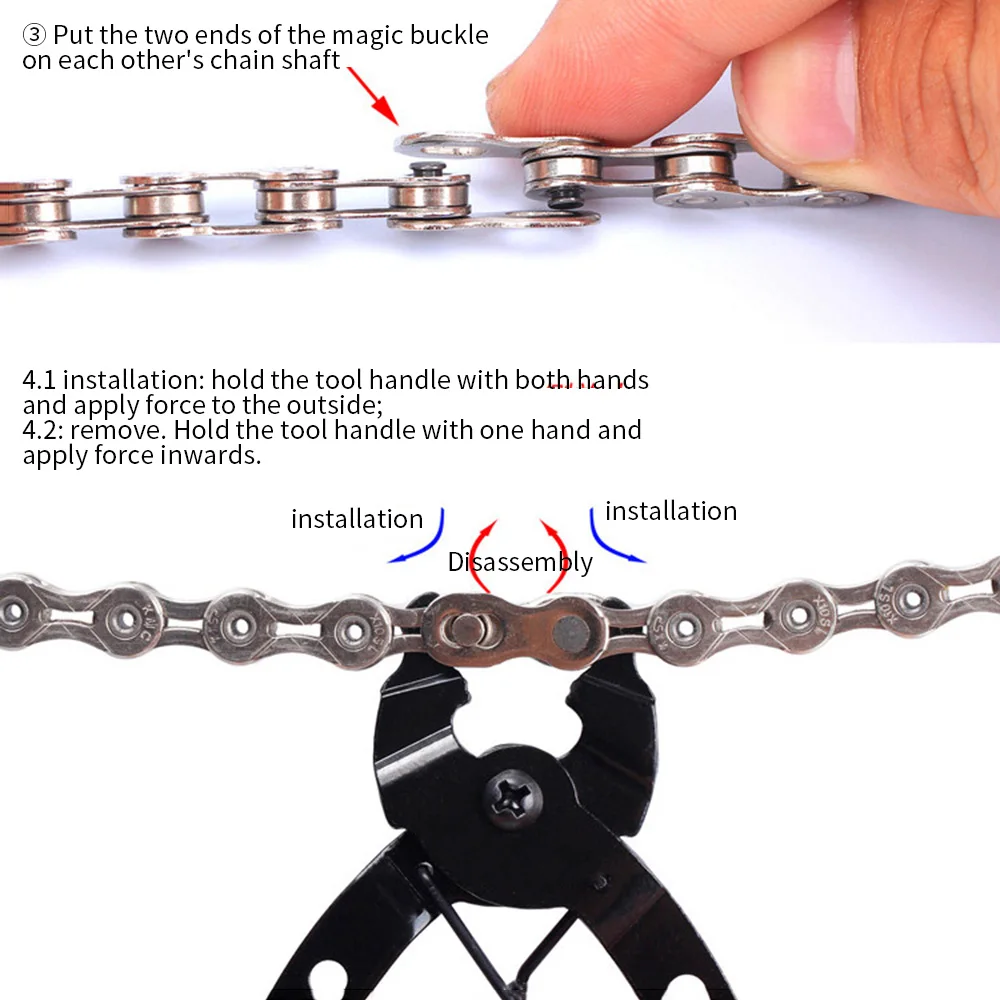 Мини цепи быстрый инструмент для соединительных звеньев цепей велосипедов