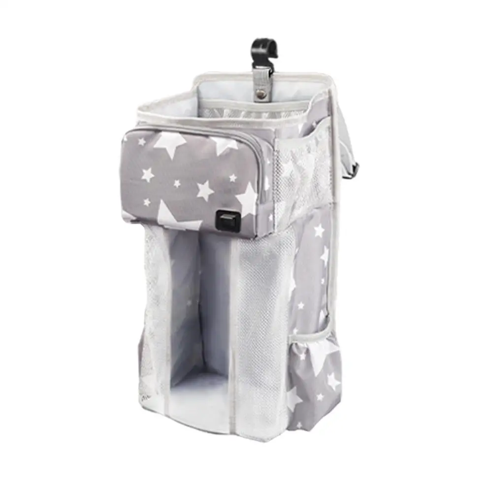 

Hang Diaper Organizer - Easy To Clean USB Portable Baby Wipe Warmer Baby Bedside Diaper Clothes Storage Bag Perfect For Travel