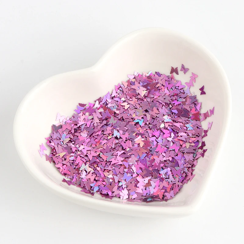 3 мм Бабочка с блестками Блестки для ногтей блестки ультратонкая Экологически