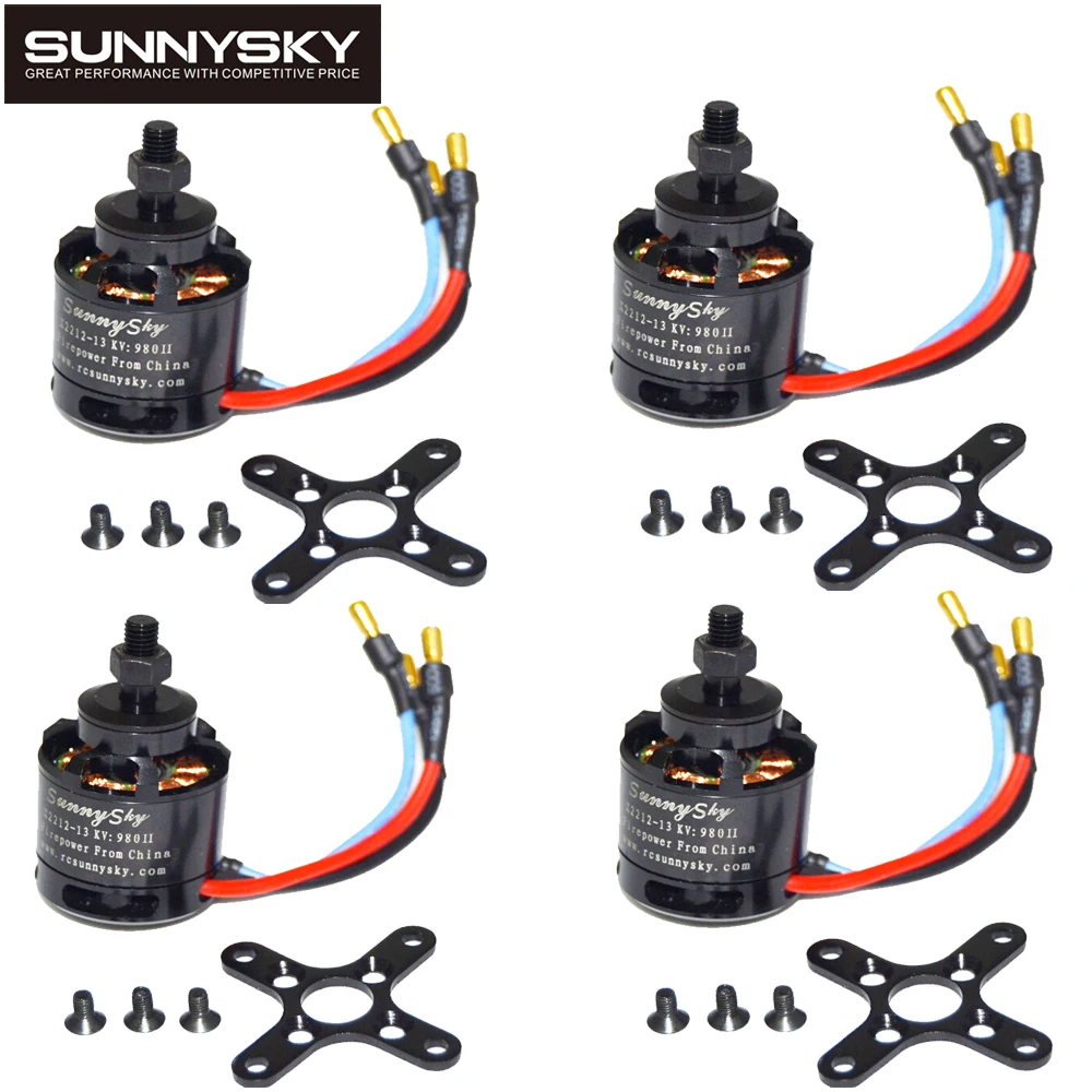 100% Original SUNNYSKY X2212 Brushless Motor (Short Shaft) Quad-Hexa Copter - 980KV, 1250KV, 1400KV, 2450KV - Available in 1/2/4 Pcs image 3