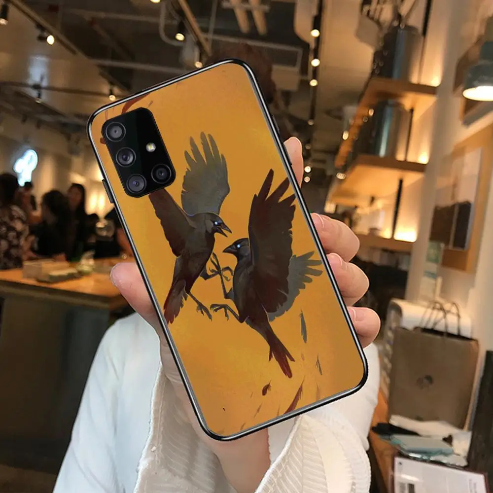

Crow Personality Phone Case Hull For Samsung Galaxy A 90 50 51 20 71 70 40 30 10 80 E 5G S Black Shell Art Cell Cover