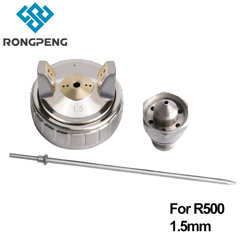 

RONGPENG новый набор игл с воздушной крышкой с соплом 1,5 мм, аксессуары для пневматического инструмента для аэрографа R500