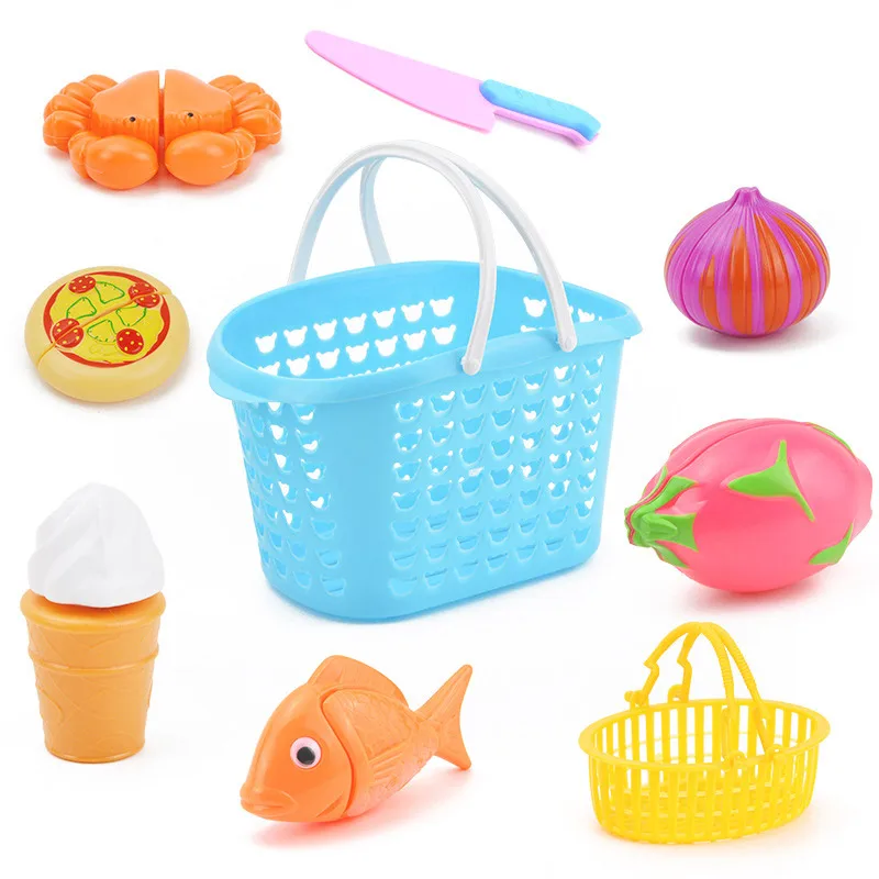 26 шт./лот корзина с ножом и вилкой для овощей фруктов покупок игровой домик