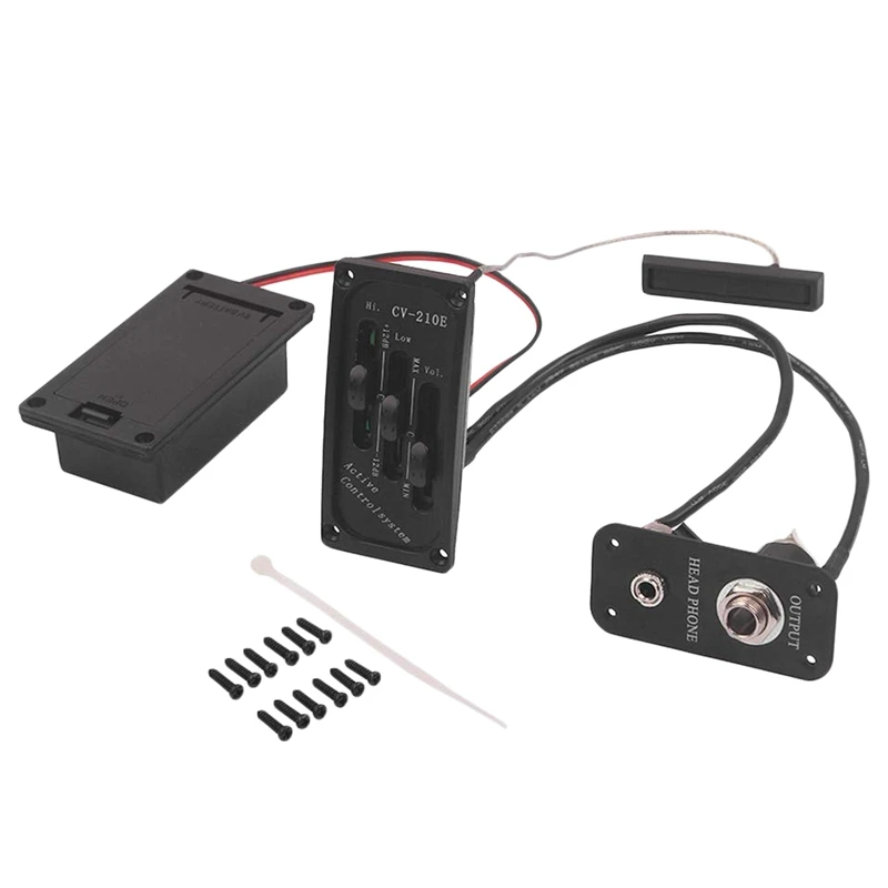 Electric Violin Pickup Piezo Preamp Accessory With Active Tone System Br