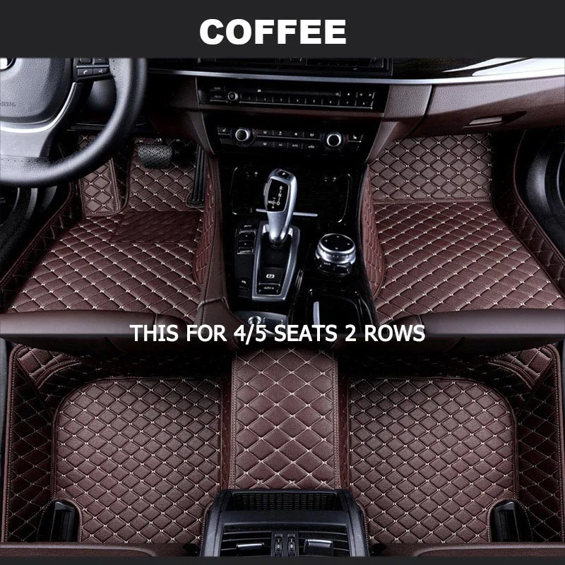 5 seats 2 rows Сделать изготовленный на заказ кожаный автомобильный коврик для Landrover Evoque RANGE ROVER велар(Land ROVER RANGE ROVER Discovery 3/4/5 freelander 2 Discovery Sport коврики для ног - Название цвета: 5 seats 2 rows
