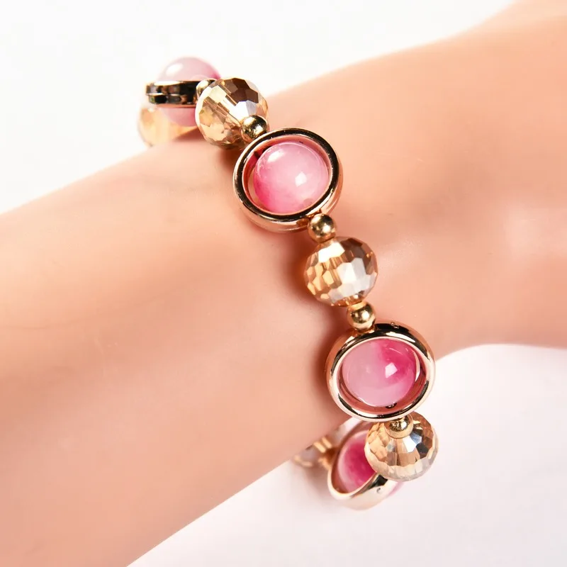 Натуральный многоцветный кристалл Агат бусы браслет Китайский резной