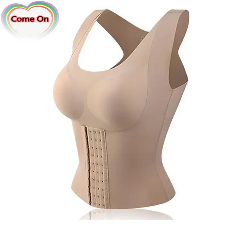 

3 In1women Reducing Girdle Posture Corrector Bra Seamless Underwear Slimming Belly Sheath Cross Back Tank Tops Body Fitness Vest