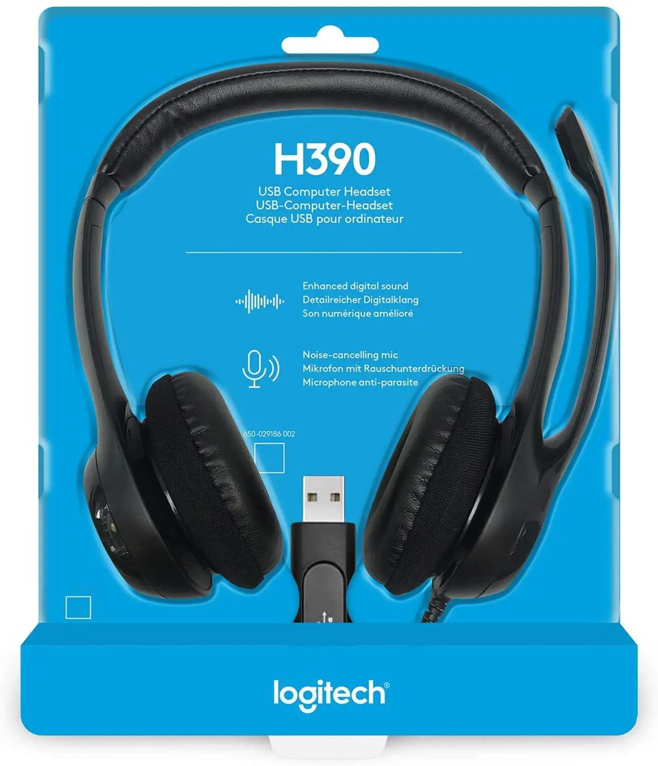 NEW Logitech USB Headset H390 with Noise Cancelling Mic MEETING CLASS LECTURE | Электроника