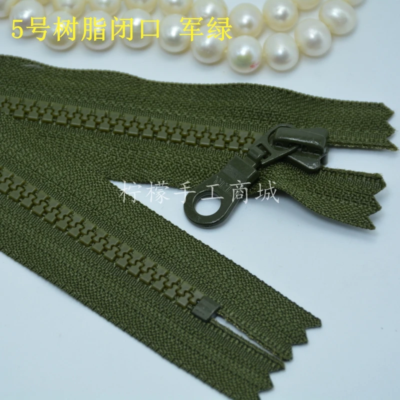 

YKK Zipper No. 5 Resin Closed Zipper 15-50cm Army Green Clothing Jacket Pocket Shoes and Boots
