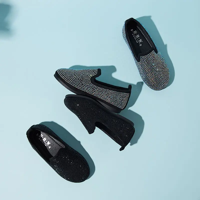 Кожаные Мокасины для мальчиков и девочек широкие Лоферы без застежки