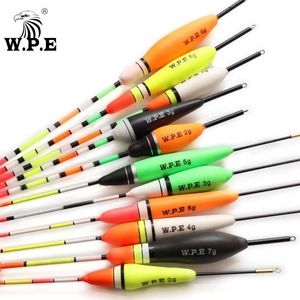 

W.P.E Brand 5pcs/lot High Quality EVA Foam Fishing Float 2g-7g Fishing Tackle Buoy Bobber Carp Fishing Multicolor 16.5cm-21cm