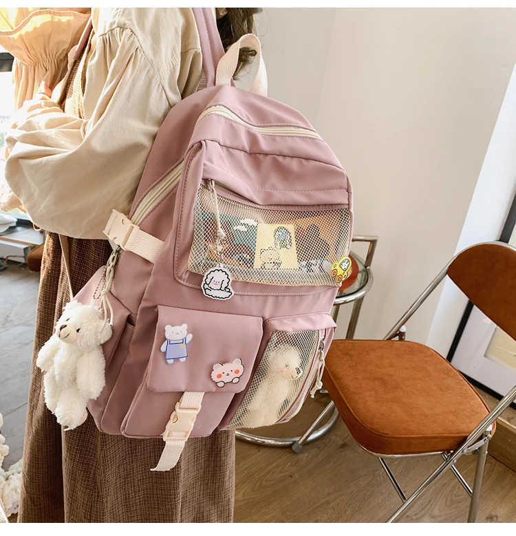 Kawaii Korea Style Large Capacity Multipocket Backpack