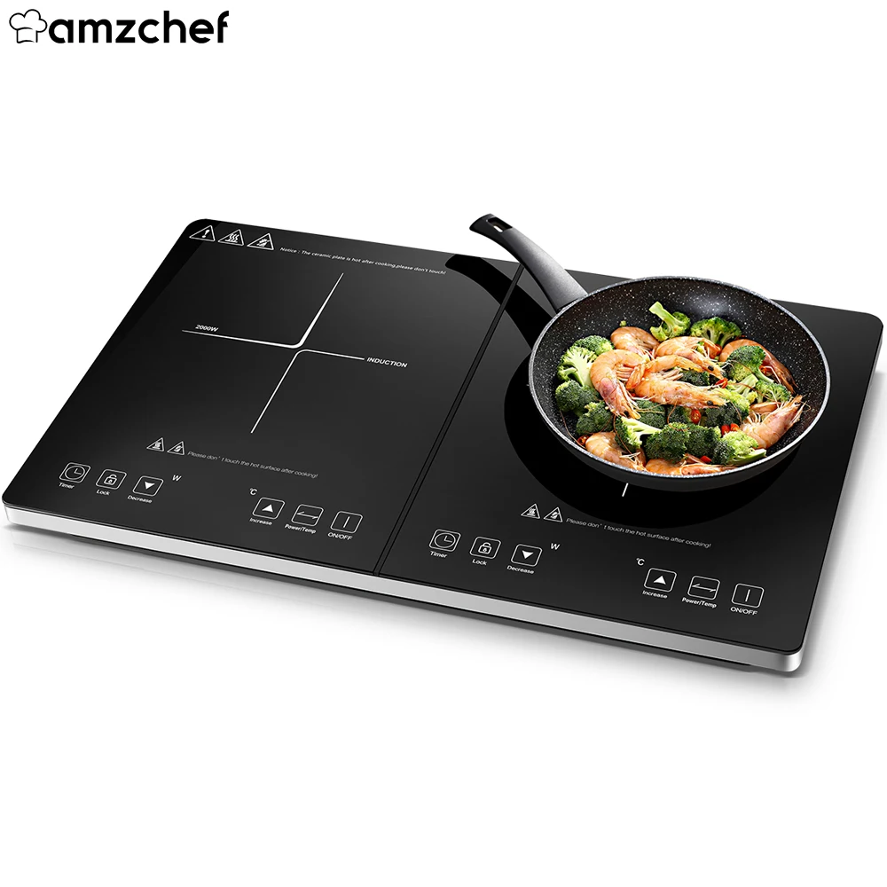 

AMZCHEF 2800W Household Double Induction cooker Waterproof Electric High-power Kitchen Cooktop Burner