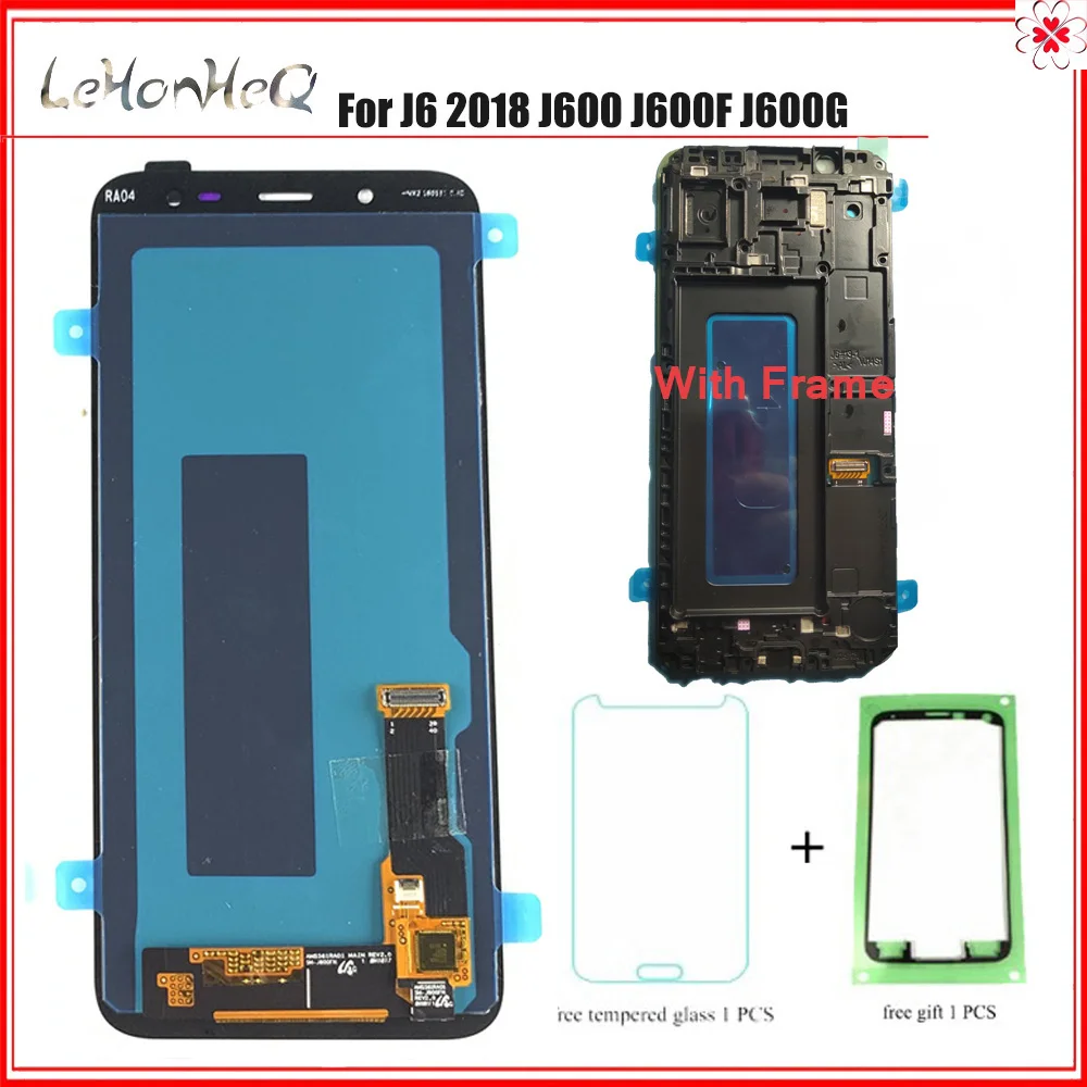 100% оригинал J600 LCD для Samsung Galaxy J6 2018 J600F J600G дисплей сенсорный экран дигитайзер