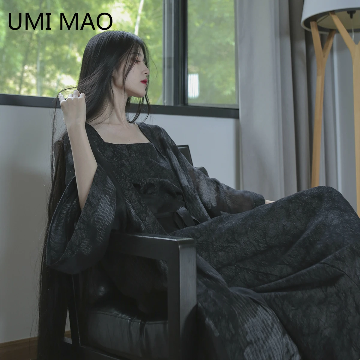 

Кардиган UMI MAO Mountain с сухими чернилами, Свободный кардиган с красными чернилами для пожилых женщин