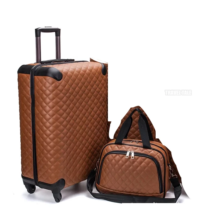 smallbag and luggage Travel tale 20 дюймов 24 дюйма 28 дюймов для женщин кожаный набор тележка сумка для ручной клади Набор чемоданов ручной чемодан на колесиках - Цвет: smallbag and luggage