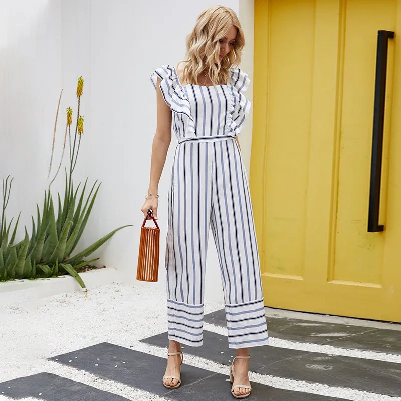 Lybofly Женский Повседневный комбинезон с широкими штанинами на бретельках весна