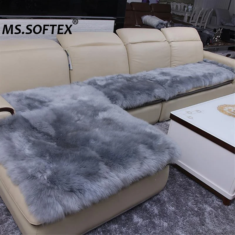 Подушка для дивана из натуральной овчины MS.Softex Австралийская овчина чехол пола