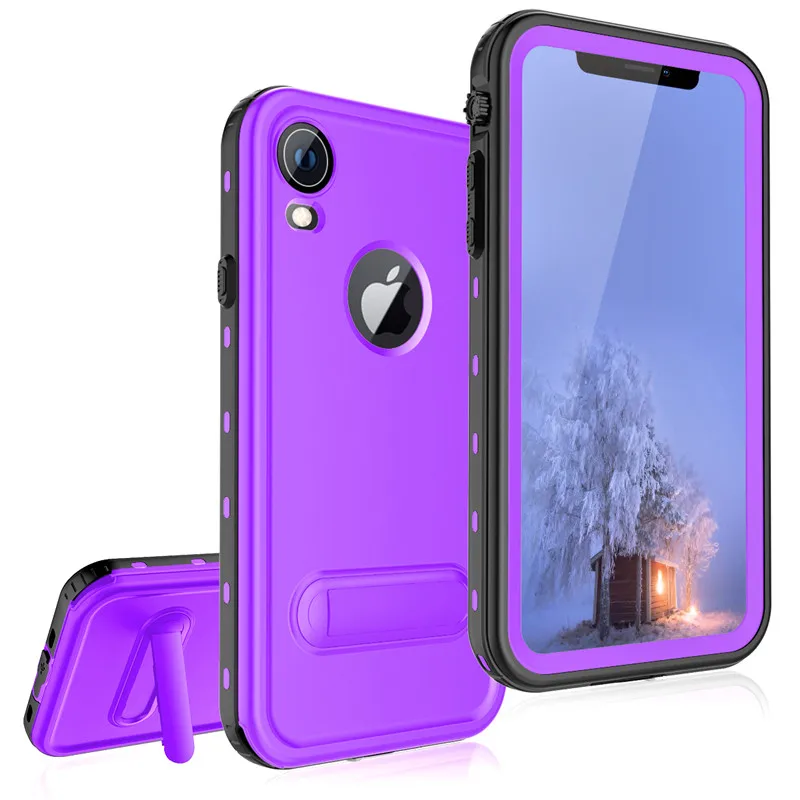 Фиолетовый SHELLBOX водонепроницаемый чехол для телефона для iPhone XR XS MAX чехол ТПУ с ПК подводный чехол для iPhone XR XS Max водонепроницаемый чехол - Цвет: Фиолетовый