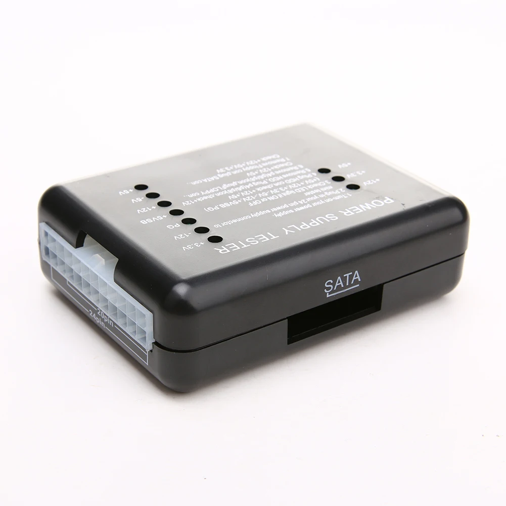 Тестер питания Checker светодиодный 20/24 Pin для PSU ATX SATA HDD измеритель измерения PC Compute