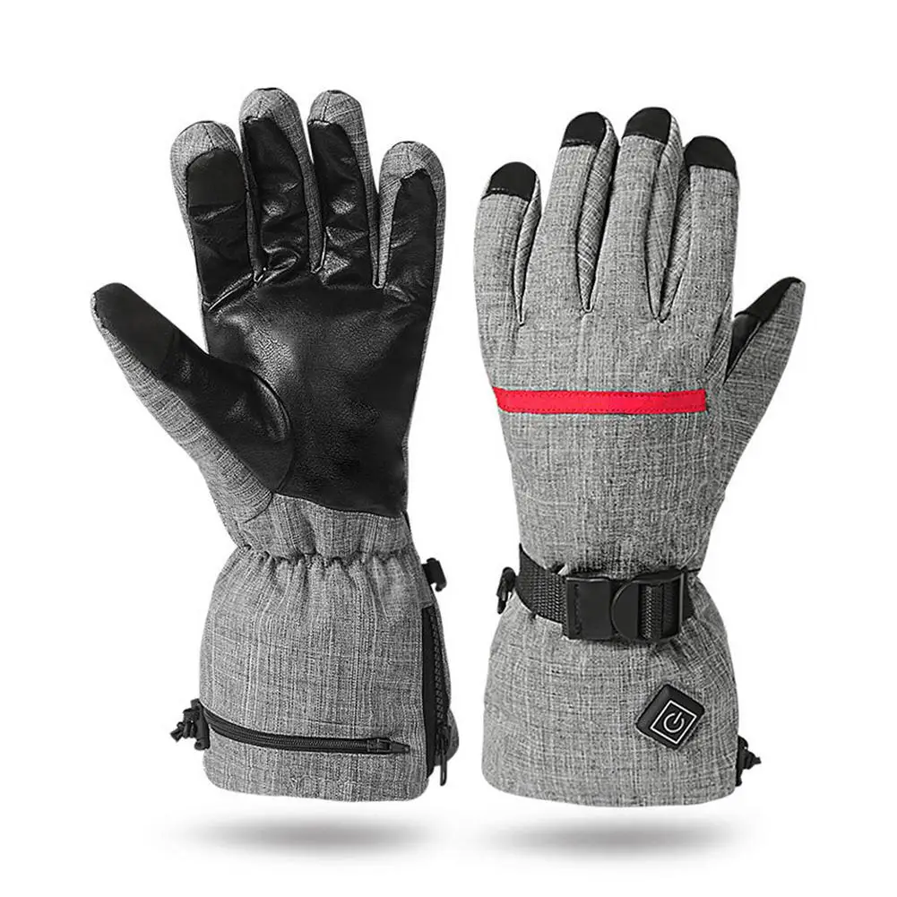 

Зимние велосипедные перчатки, перчатки с электроподогревом и USB, термоперчатки, водонепроницаемые теплые перчатки для сенсорного экрана, п...