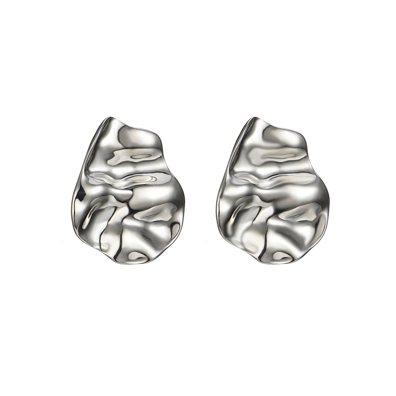 

7Rings Minimalist Classic Modern Designs Earrings with Water Wave Texture for Women for Party and Wedding
