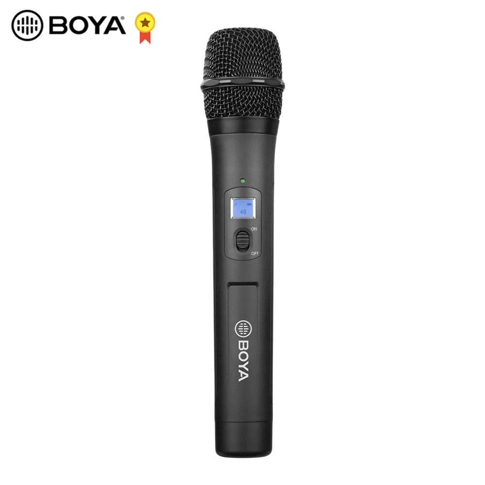 

BOYA BY-WHM8 Pro Микрофон для караоке, интервью, речи, записи музыки, сцены, 48 каналов, УВЧ, беспроводной ручной динамический микрофон