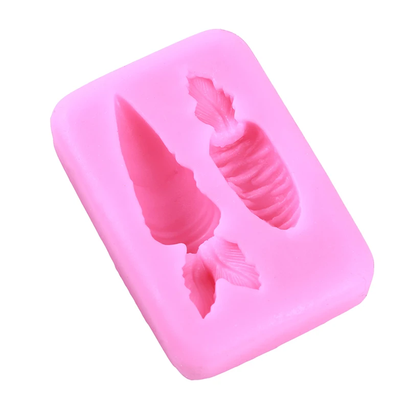 1 шт мини 3D морковь Еда Класс силиконовые формы Fondant (сахарная) пресс-форма для