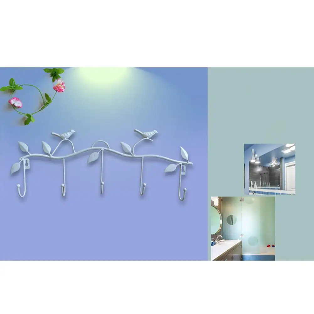 Настенная полка для хранения в прихожей винтажная кованая железная птица 5