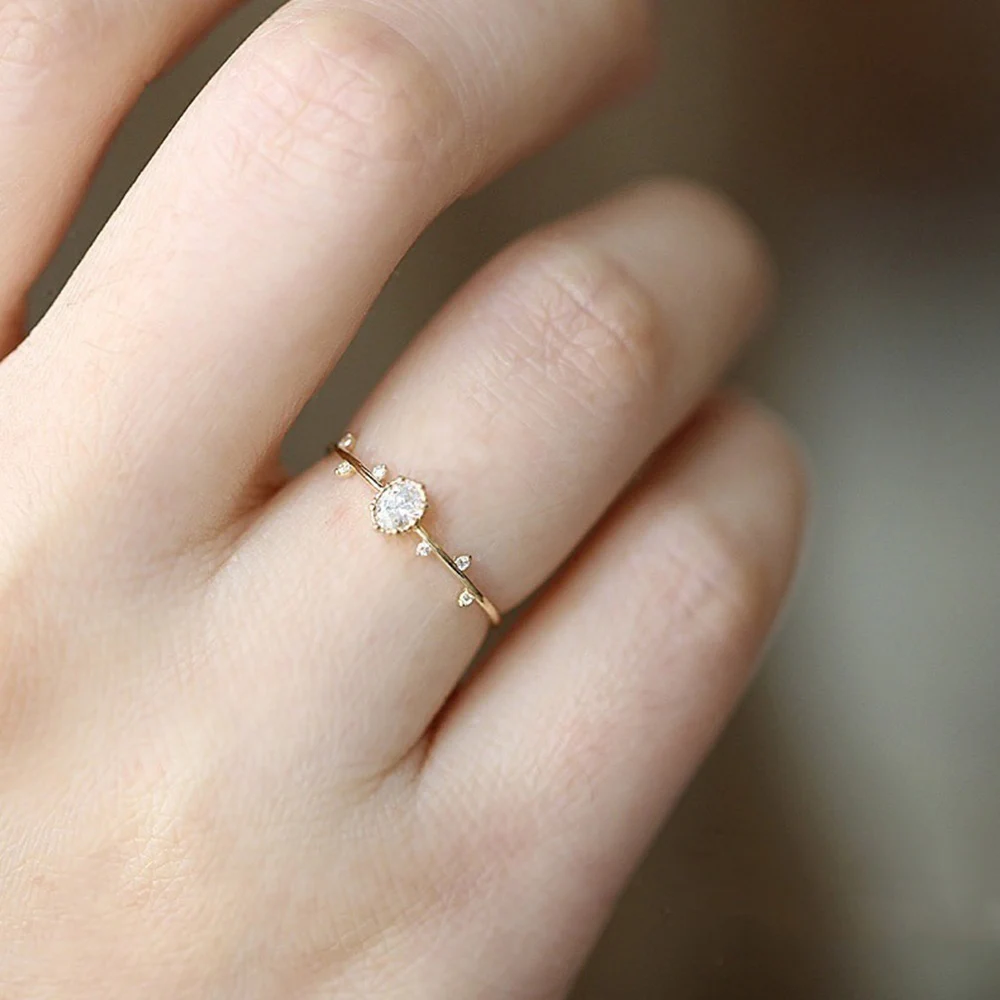 Модные циркониевые овальные хрустальные кольца для женщин шикарные женские