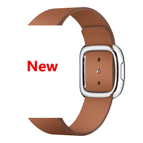 Saddle Brown Ремешок для apple watch 42 мм 38 мм 44 мм 40 мм correa iwatch band 5 4 3 современный кожаный браслет с пряжкой аксессуары для apple watch 4 - Цвет ремешка: Saddle Brown