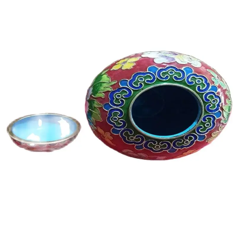 Ремесла old Beijing перегородчатое ремесло емкость для хранения чая из чистого арбуза