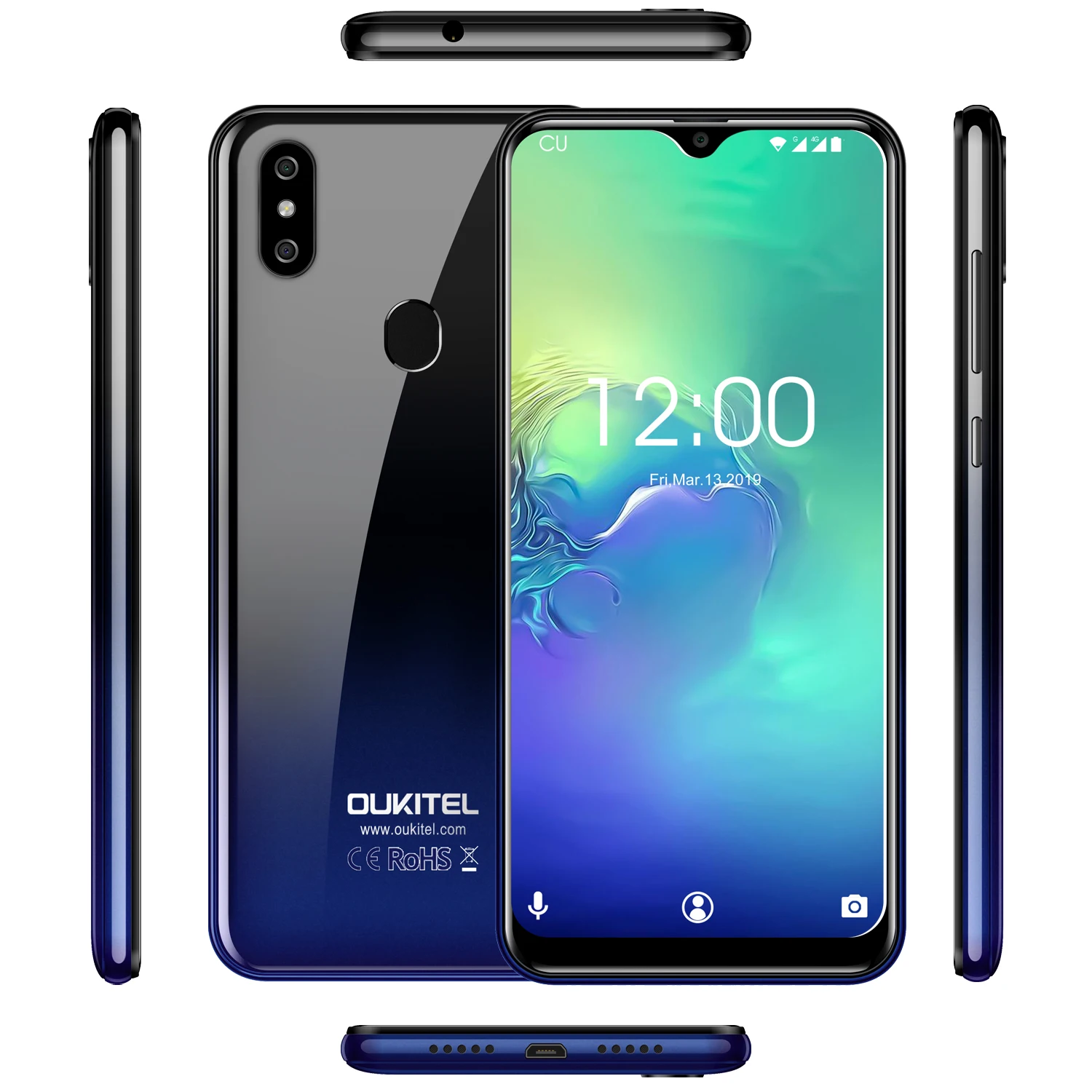 Смартфон OUKITEL C15 Pro 4G Phablet 6 088 дюймов Android 9 0 Pie MT6761 четырехъядерный 2 ГГц IMG GE8300 Гб ram 16