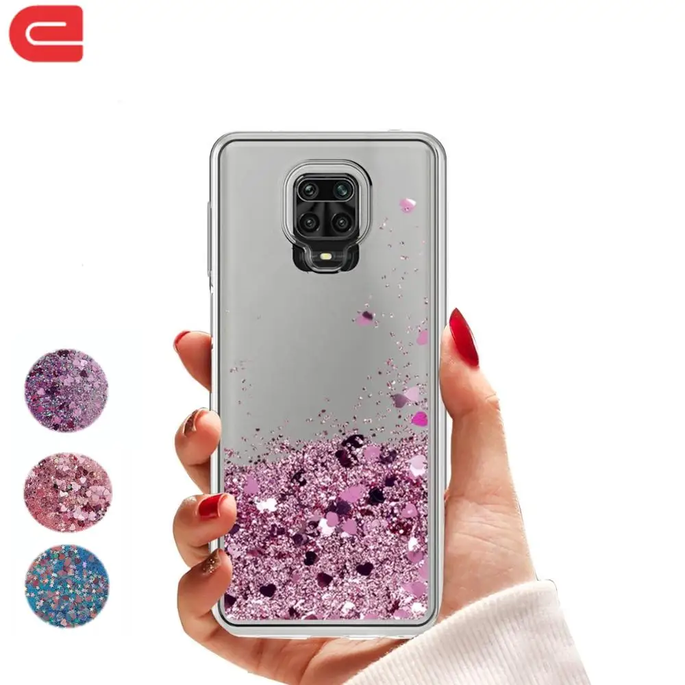 Чехол с блестками и зыбучим песком для Xiaommi Redmi Note 9s 9 8 8T 7 Pro K30 K20 Mi 10 CC9 A3 Lite
