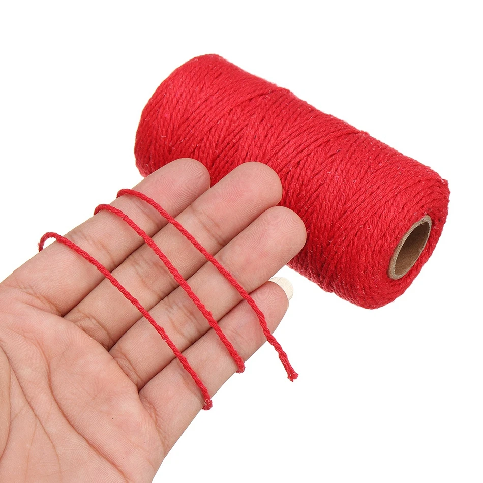 Плетеный шнур из 100% хлопка веревка для домашнего текстиля бежевая витая цветная