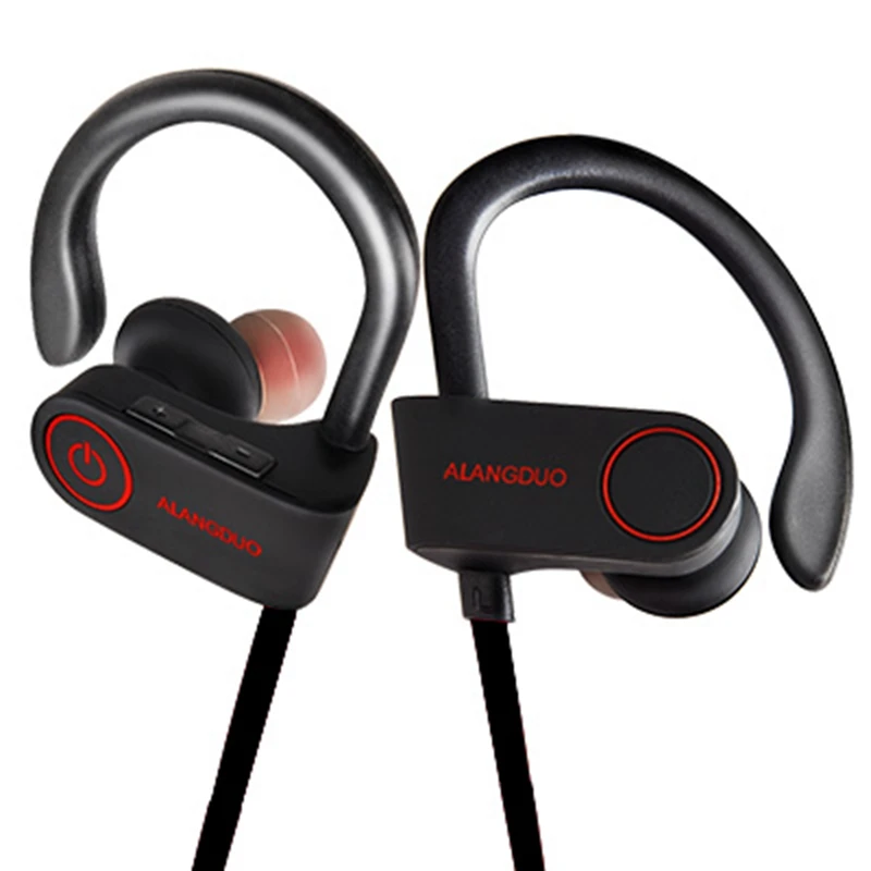 black bluetooth наушники IPX7 водонепроницаемые беспроводные наушники спортивный бас Bluetooth наушники с микрофоном для телефона iPhone xiaomi - Цвет: black