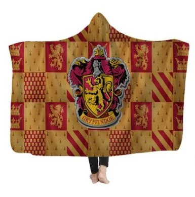 Одеяло с капюшоном серии Harried утолщенная двухслойная плюшевая накидка 3d-цифровым