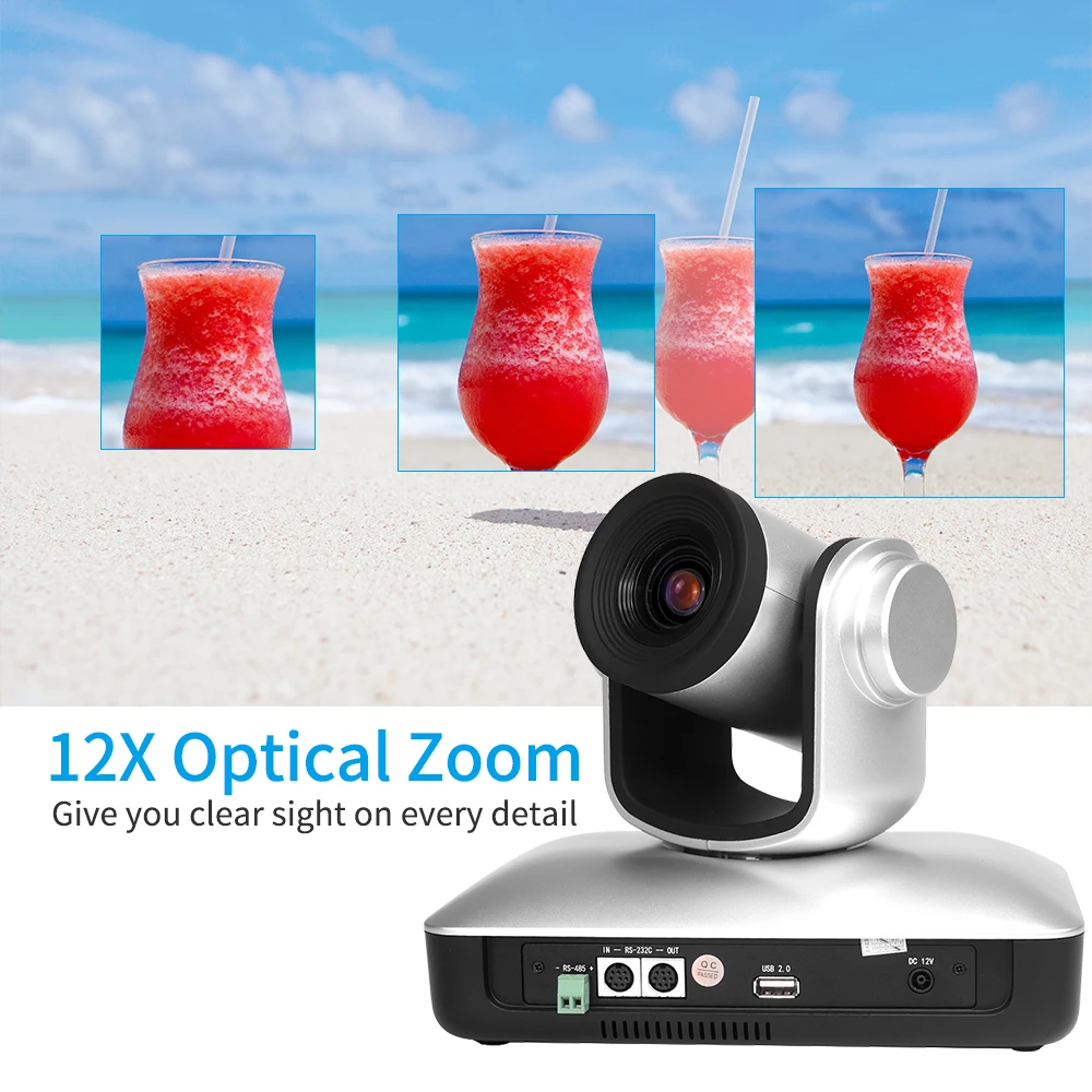 Камера видеоконференции Aibecy Full HD 1080P 12X оптический зум Автофокус USB2.0 PTZ камера с