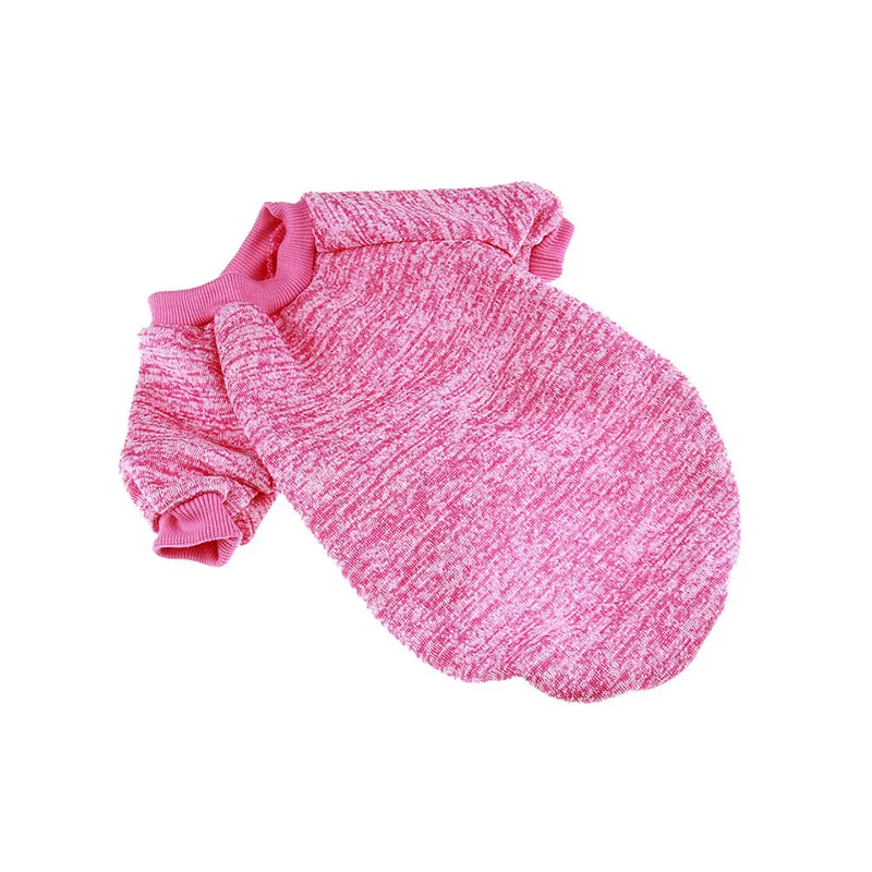 Rose red Одежда для домашних собак Зимний теплый толстый Джемпер трикотажный свитер для маленьких средних собак Жилет для кошек поставка одежды для питомцев - Цвет: Rose red