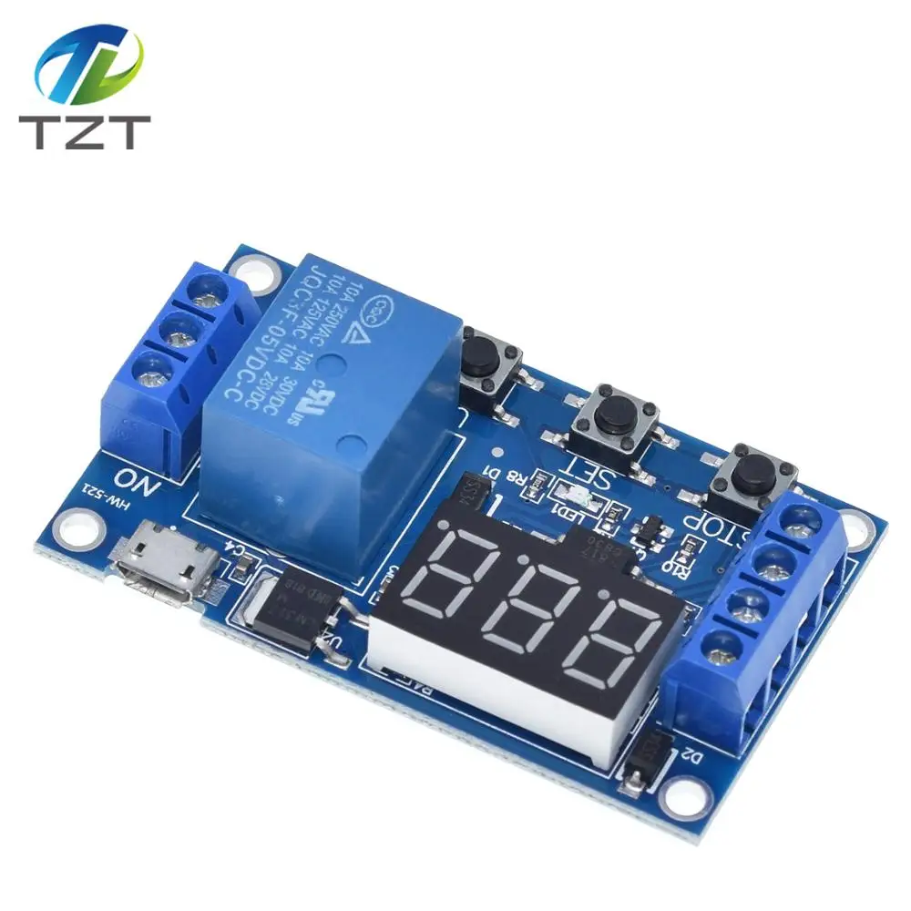 Релейный модуль с временной задержкой 1 канал 5 В релейное реле для