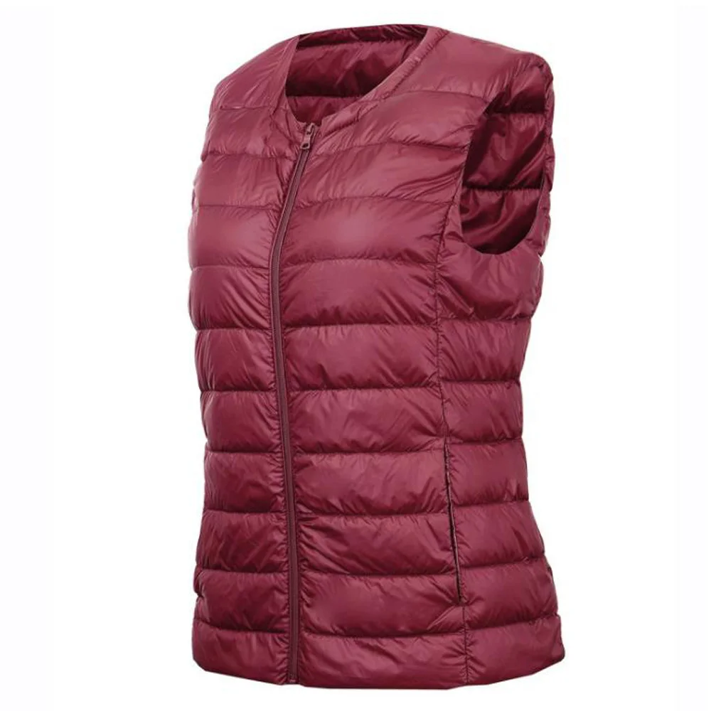

Winter Vest Women Waistcoat Plus Size 5XL 6XL Thermal Windproof Vests Tops Female Casual Ultralight Warm Sleeveless Down Jacket