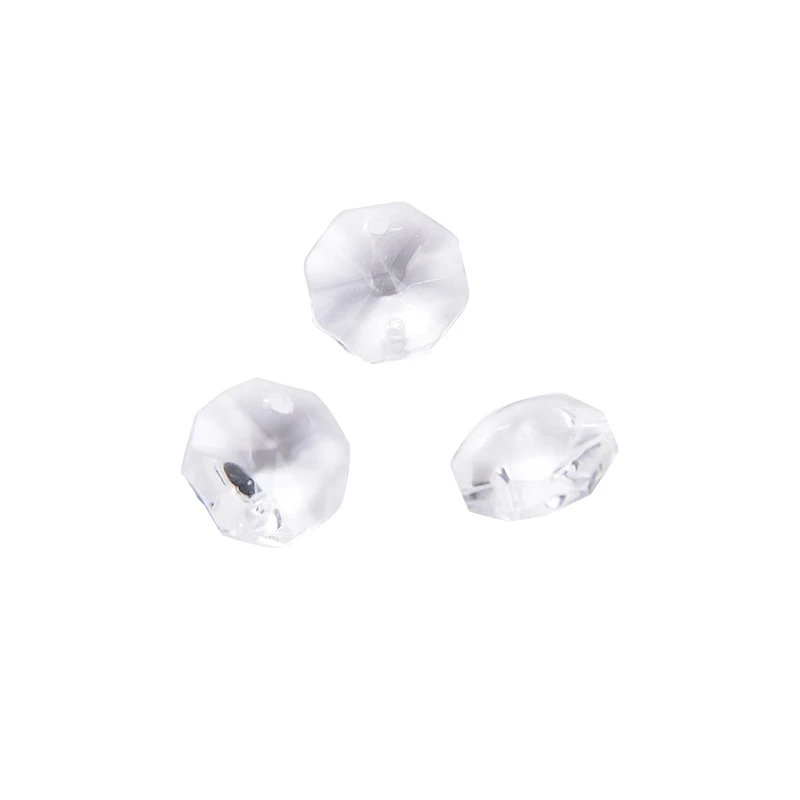

20 PCS 14MM Wholesale Chandelier Part Prisms Octagonal Beads Decor Clear Crystal Glass Event Party Decoration Supplies