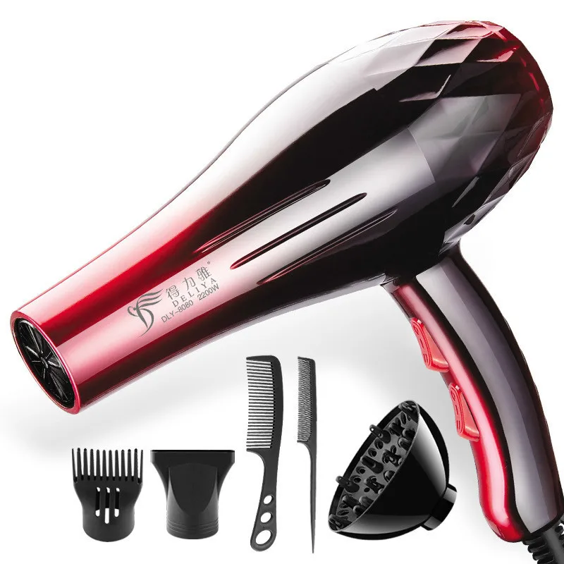

With EU Plug 2200W Hot And Cold Wind Hair Dryer Blow Dryer Hairdryer Styling Tools For Salons & Household Use secador de cabelo