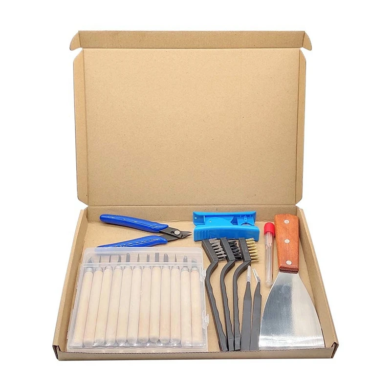 35 шт. набор инструментов для 3D принтера 7 размеров чистящих штифтов пинцет