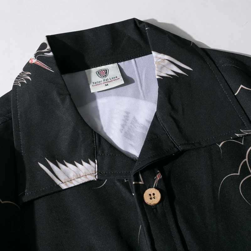 Мужская Повседневная рубашка с коротким рукавом Пляжная уличная одежда принтом