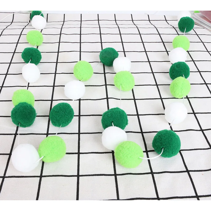 Радужный меховой шар Leeiu 2 м баннер на день рождения гирлянда Рождественское