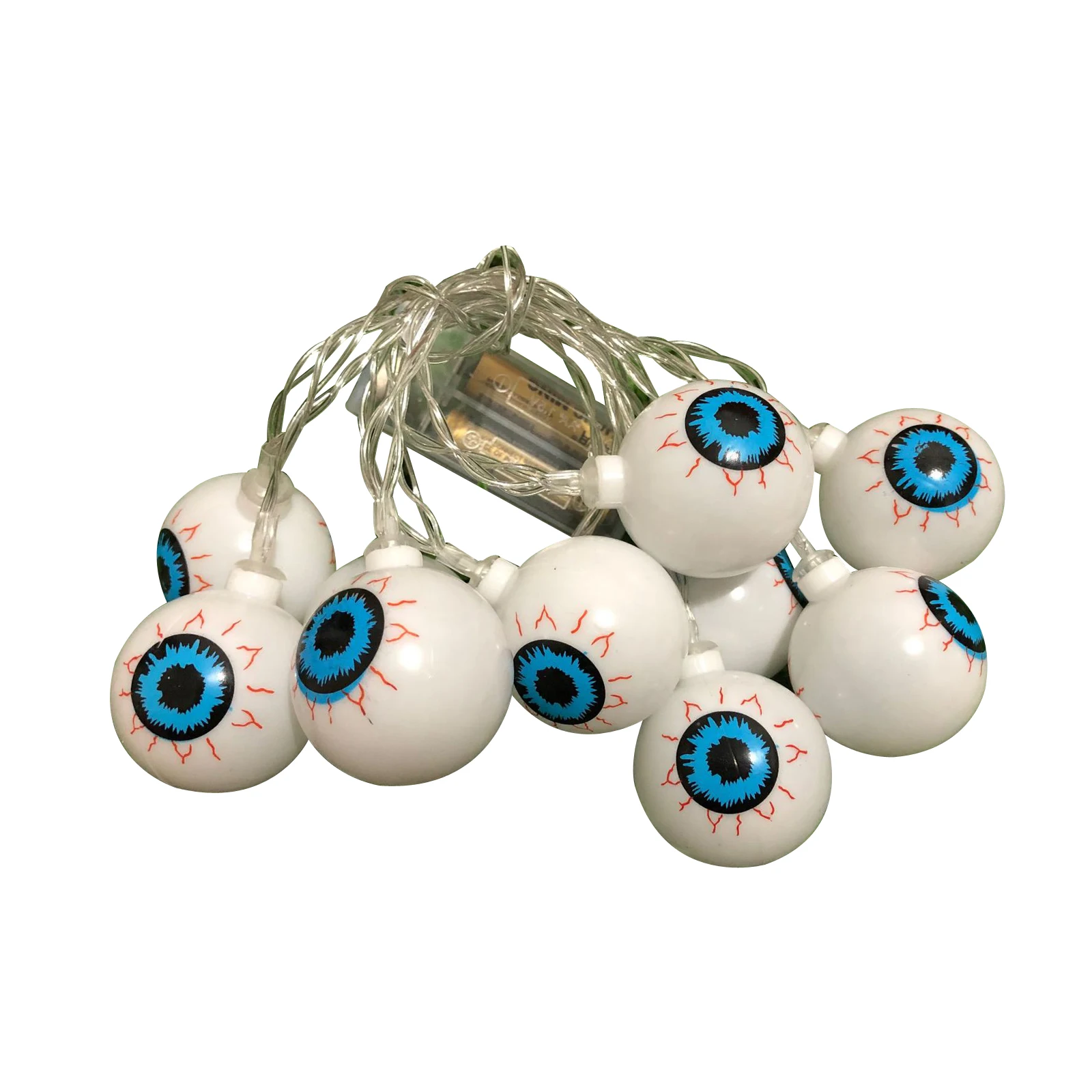 

10/20 LEDs Eyeball String Halloween Carnival Party Battery Powered Garden Festival 1.5-3m Decoration Colorful Lantern String