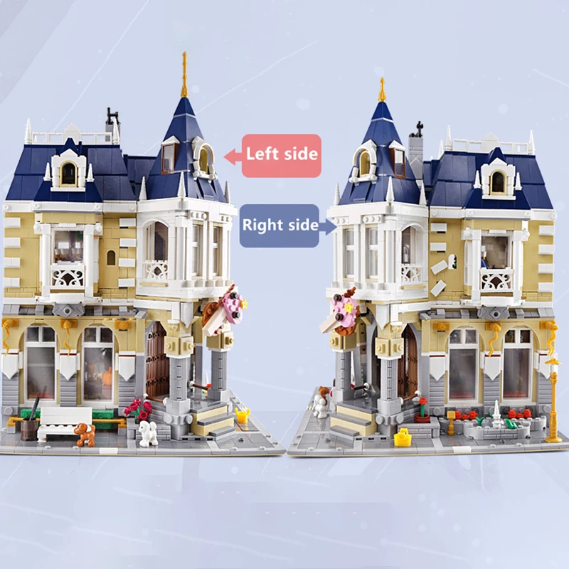 

New MOC Corner Theme Park European Mall Costume Shop Building Blocks Bricks Creative DIY Cities Street View Toys for Kids Gifts
